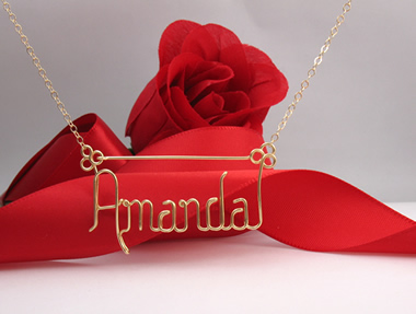 personalized name necklace Wire Jewelry