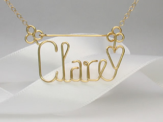 personalized name necklace Wire Jewelry