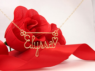 personalized name necklace Wire Jewelry