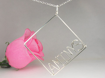 Hand made Square Pendant