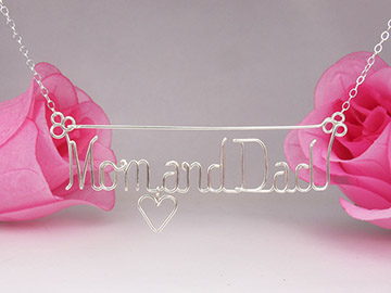 personalized name necklace Wire Jewelry