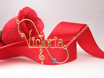 personalized name necklace Wire Jewelry