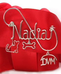 Personalized wire name pin