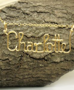 personalized wire name necklace jewelry