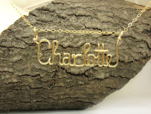 personalized wire name necklace jewelry