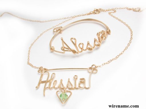 Personalized wire name bracelet anklet