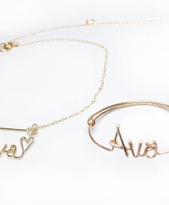 Personalized Toddler Baby Child Kids wire name bracelet anklet