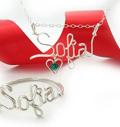 Personalized wire name bracelet anklet