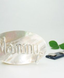 Mother of Pearl Brooch, Lapel Pin, personalized wire Jewelry