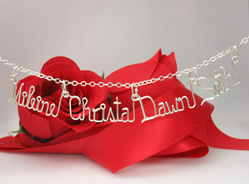 Personalized wire name anklet