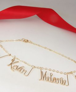 Personalized gold wire name bracelet, anklet