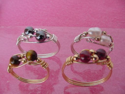 Ring in silver or gold wire, elaborate rings, Crystal beads Spiral Wire Ring, Ring Double wire Ring, Healing Reiki Ring Magical Ring, Finger Ring