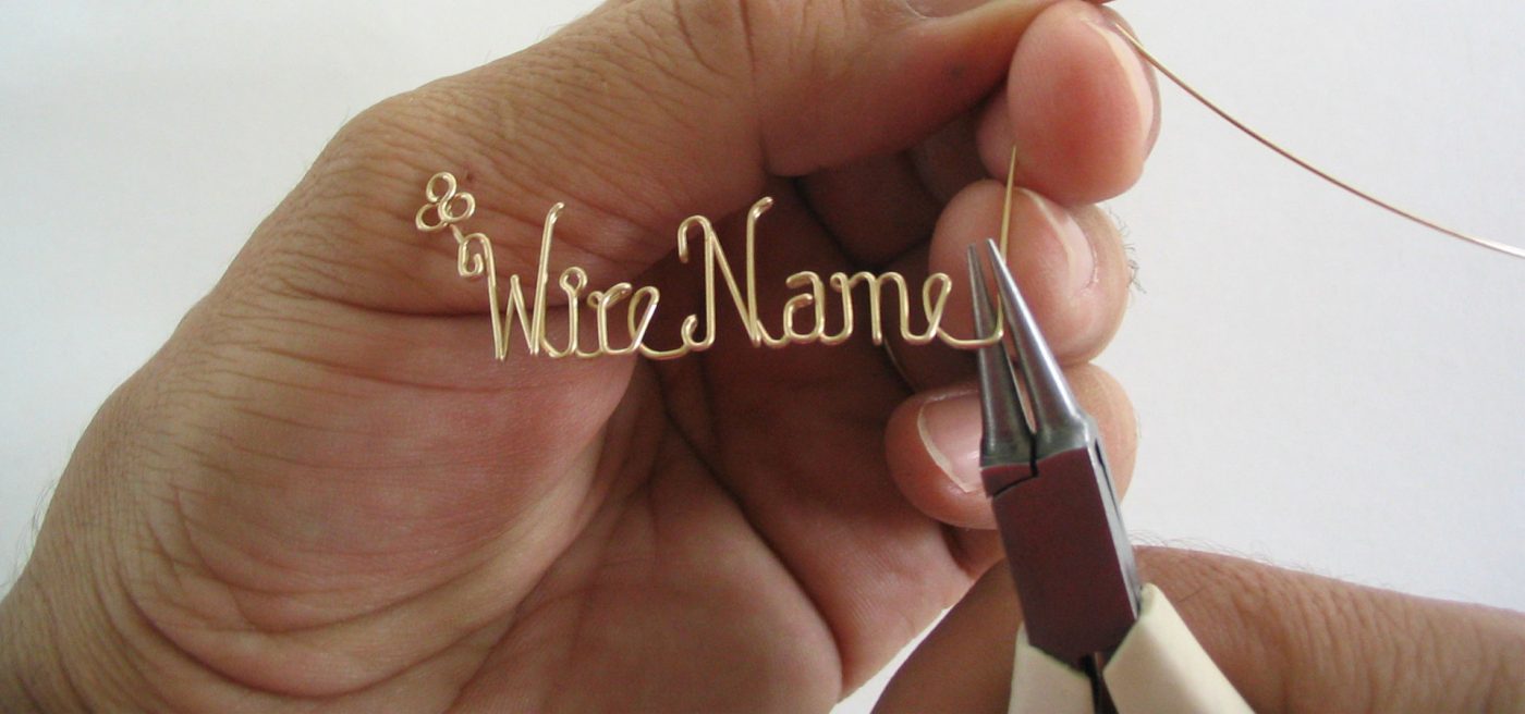 handmade jewelry, how made personalized wire name jewelry