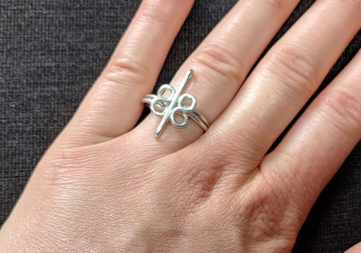 Heavy Silver wire Ring - infinity, Sterling Silver Braided Ring,solid silver band, Midi Ring, infinity ring, promise ring