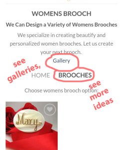 see galleries personalized wire name pin brooch