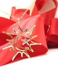 Sun-Moon-silver-Star-gold-necklace
