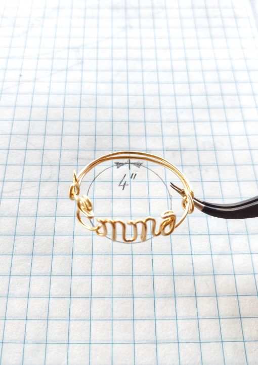 Baby Infant Wire Bracelet adjustable from 4" to 5.5" in silver or gold wire
