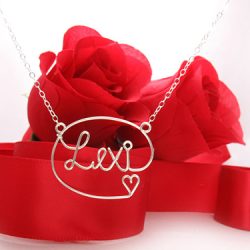 Personalized wire name necklace Personalized wire name necklace