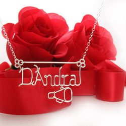 Personalized wire name necklace Personalized wire name necklace