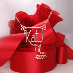 Personalized wire name necklace Personalized wire name necklace