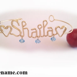 Personalized wire name bracelet anklet Personalized wire name bracelet anklet