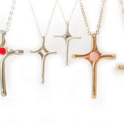 Crosses- silver and gold wire Crosses- silver and gold wire