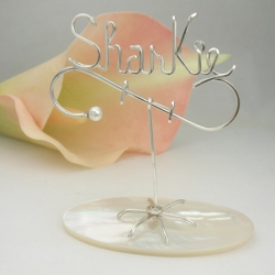 Statue of SharKie with Mother of Pearl base Statue of SharKie with Mother of Pearl base