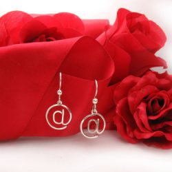 "at" earrings - silver wire jewelry "at" earrings - silver wire jewelry